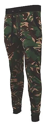 Mens Slim Skinny Fit Designer Joggers Bottoms Jogging Gym Camouflage S-XXL • £12.99