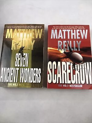 2 X Matthew Reilly Books Seven Ancient Wonders  Scarecrow (Paperback 2006) • $22.95