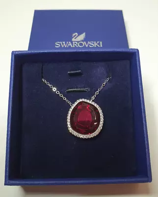 Swarovski Necklace Ruby Round Cut Red Genuine Authentic • $120