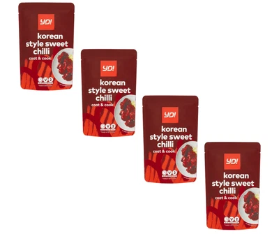 £8.99 • Buy YO Korean Sweet Chilli Stir Fry Sauce - 4 Pouches 100g Each