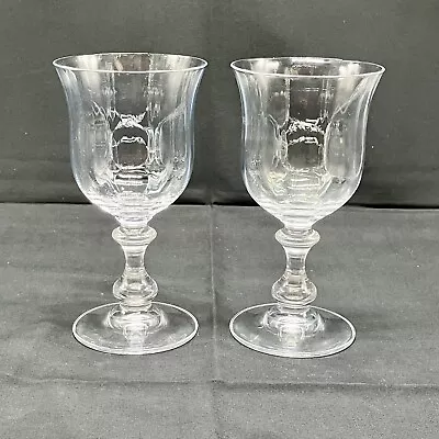 (2) Mikasa FRENCH COUNTRYSIDE Crystal WINE Goblets Glasses 6-3/4  • $29.99