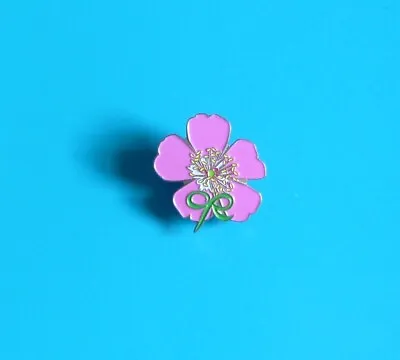 Macmillan Pink Flower Stud Pin Badge Charity • £3.99