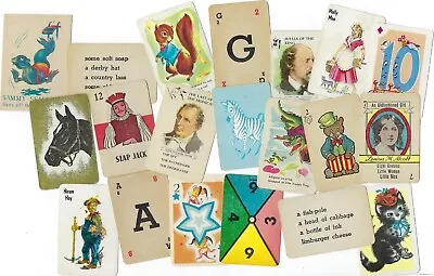 20Pc ASSORTED Vintage MINI Game Cards Swap Cards Miniature Playing Cards • $4.25