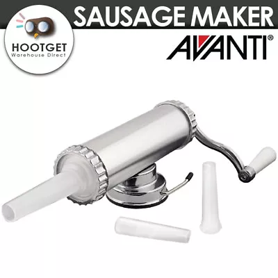 $39.80 • Buy Avanti Homemade Aluminum Sausage Maker 1Kg With 3 Filling Nozzles