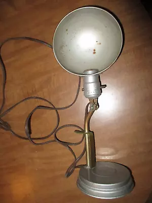 Vintage Leviton Gray Metal Desk Lamp (Works) • $15.95