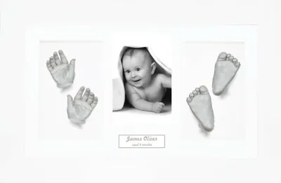 Baby Casting Kit Set White Box Frame Twins Siblings Easy Make 3D Hand Foot Casts • £60.42