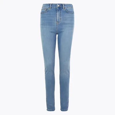 Ladies M&S PER UNA High Waist Skinny Jeans Blue Sizes 8 - 22 • £12.99