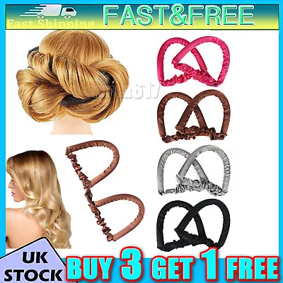 Hair Curling Wrap Kit Heatless Hair Roll Rod Headband No Heat Curls Silk Ribbon • £3.11