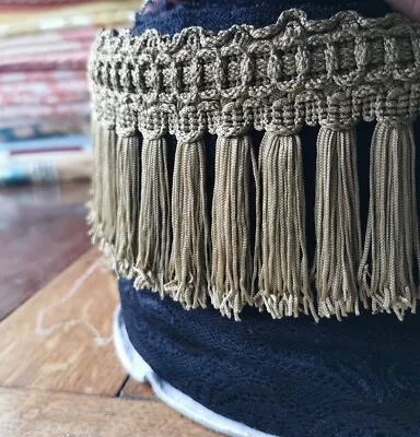 FREEPOST. 90mm Wide Fancy Upholstery Fringe. By Metre. Decorative Lampshade Trim • £8.99