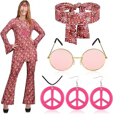 70s 60s Women Hippie Costume Large • $15