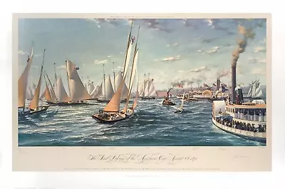 John Mecray Limited Edition Print -  The First Defense Of The America’s Cup • $900