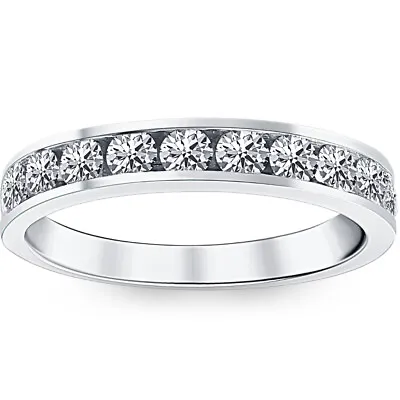 1ct Diamond Wedding Ring 14K White Gold • $499.99