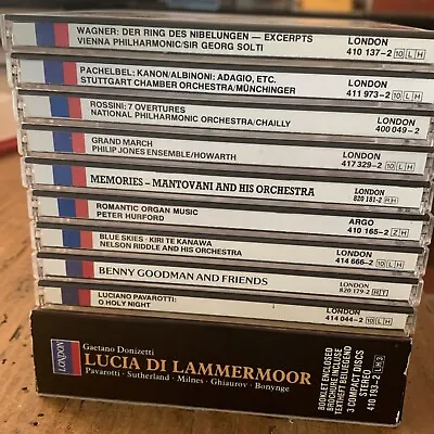 London Classical 12 Cd Lot 10 Titles Mozart FULL SILVER All West Germany Wagner • $64.24