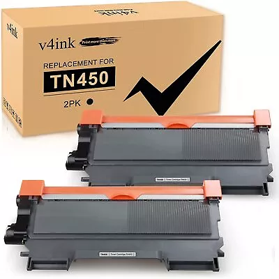 V4ink 2PK New TN450 Toner Cartridge For Brother HL-2240d 2270dw 2280dw MFC-7360n • $32.99