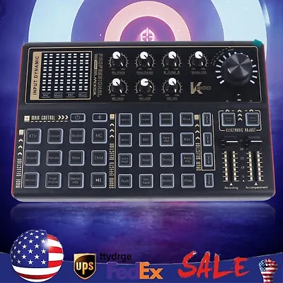 Live Streaming Voice Changer Sound Mixer Bluetooth Audio Sound Card Mixer Board • $37