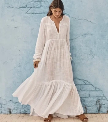 $85 • Buy Tigerlily White Paradalis Maxi Dress XS-S Fits Up To 10-12