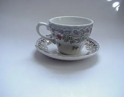 Queen's Seasons Greetings Myott Factory Cup & Saucer • $12.95