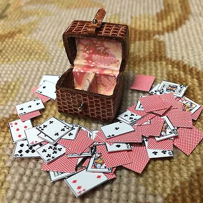 Pat Tyler Dollhouse Miniature Playing Card Box Container Luggage Case 391 • $42.95