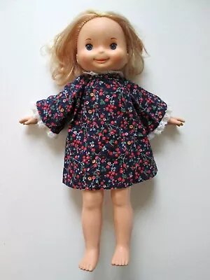 My Friend Dolls 16  Handmade VTG 70s Blue Floral Dress Bell Sleeve FisherPrice  • $14.99