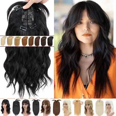 NEW Natural Toupee False Hairpiece Clip In As Human Hair Extensions Topper Wavy • $13.30