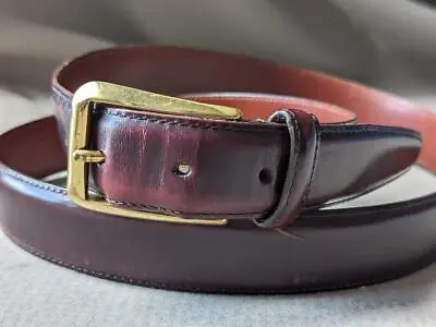 Mens USA Made COACH Dress Belt 40 Cordovan Burgundy COWHIDE Leather 3931 • $39.95