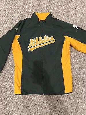 Vintage Majestic Oakland Athletics 2013 Dugout Full Zip Jacket Youth XL • $45