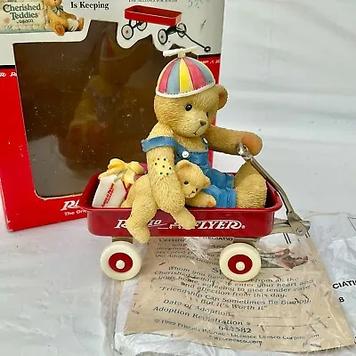 Cherished Teddies - Spanky - Friendship Can.. -Radio Flyer - Rare In UK - 644382 • £11.95