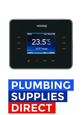 Warmup - UFH 6IE Energy Thermostat - Piano Black - WU-6IE-PB • £124