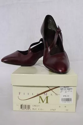 Vintage NATURALIZER Lipstick Red Leather Mary Jane Style Heels Womens 9.5N Bin20 • $30