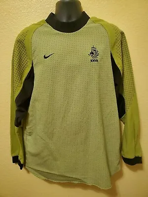 Edwin Van Der Sar Holland Green Long Sleeve Nike Jersey Size Xl  • $50