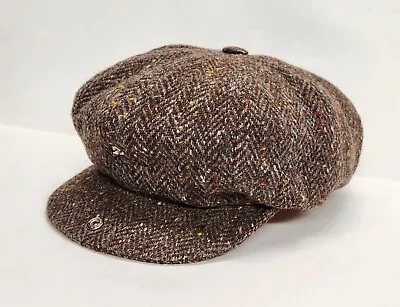 Vintage David Hanna & Sons Ireland Tweed Wool Newsboy Cap Size 7 ½ • $19.99