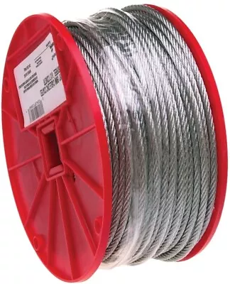 Campbell 700-0327 3/32  X 500ft Roll Galvanized Aircraft Steel Rope Cable • $44.49