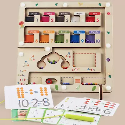 Magnetic Color Match Counting Board Wooden Montessori Educational Toys • $35