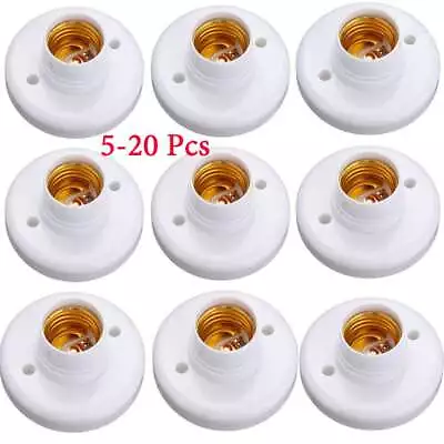 5/10/20PCS E27 Light Bulb Pendant Lamp Round Fixing Base Holder Screw Cap Socket • $6.59