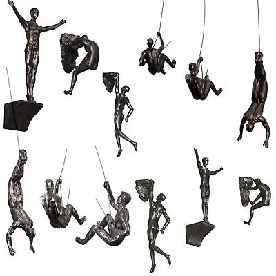 Creative Climbing Man Resin Wall Sculptures 3D Wall Art Decor • £15.39