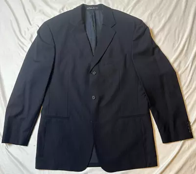 Hugo Boss Einstein/Sigma US Navy Striped Wool 2 Pc Super 100 Suit  42R 36X32 • $69.99