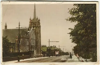 HAMILTON ROAD MOTHERWELL -Lanarkshire Postcard Caledonia Series • £7