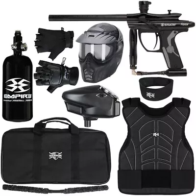 Kingman Spyder Fenix Level 2 Protector Paintball Gun Package Kit - S/M - Black • $349.63