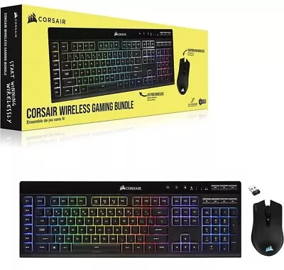 Corsair K57 RGB Wireless + HARPOON RGB Wireless  Keyboard And Mouse Bundle • $249