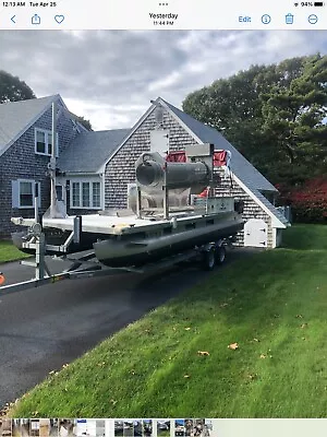 $18900 • Buy 1987 26ft Grumman Pontoon Oyster/shellfish Barge /2021 Load Rite Trailer 3995gvw