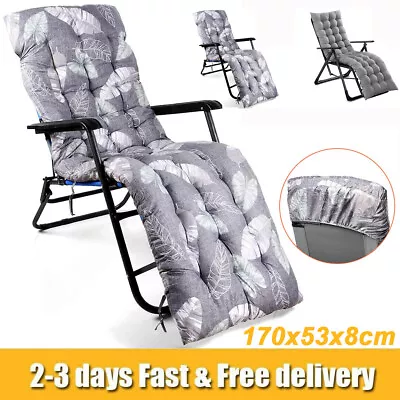 Sun Lounger Cushion Bench Chair Sunbed Garden Recliner Replacement Anti Slip UK • £18.29