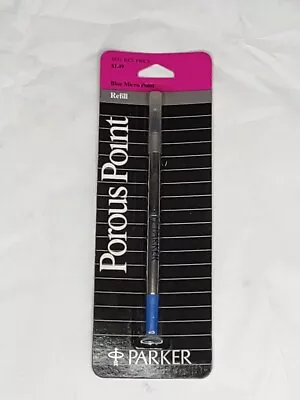 Vintage Parker Porous Point Pen Ink Refill Blue Micro Point  30525 NOS • $9.89