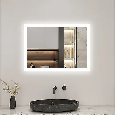Bathroom Mirror With LED Lights And Shaver Socket 2 USB Ports Anti Fog • £99.99