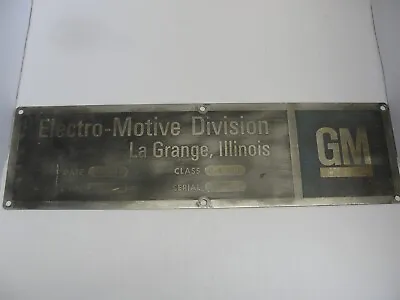 $250 • Buy 1969 Gm Electro-motive Design Locomotive Builders Plate Serial #35451 Class 0440