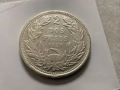 1927 Chile Santiago 2 Pesos Silver • $20