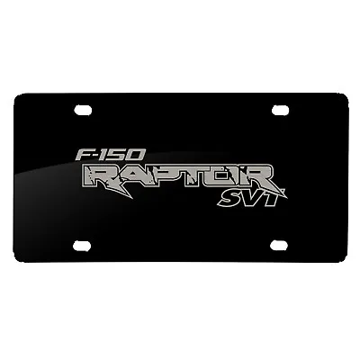 $43.99 • Buy Ford F-150 Raptor SVT Matt-Look Laser Mark Black Acrylic License Plate