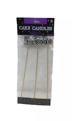 50th Birthday Candles Cake Topper Birthday Party Decorations Vintage Amscan NOS • £9.59