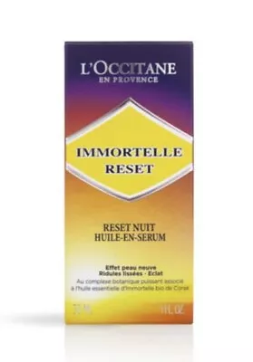 L'Occitane Immortelle Overnight Reset Oil-in-Serum 30ml(1 FL.OZ) + 4 Samples • $54.99