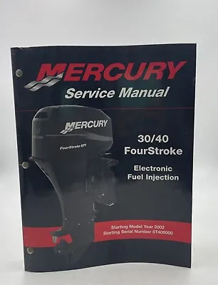 Mercury Mariner Motor 30/40hp 4 Stoke EFI Service MANUAL 90-883064 2001 And Up • $29.95