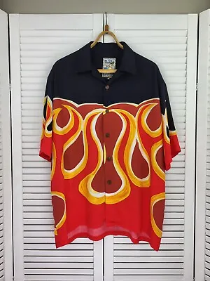 Vintage Mambo Loud Shirt Mambo Button Up Shirt Flame Hawaiian Shirt • $145